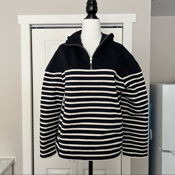 Zara Tops - Striped Hooded Sweater